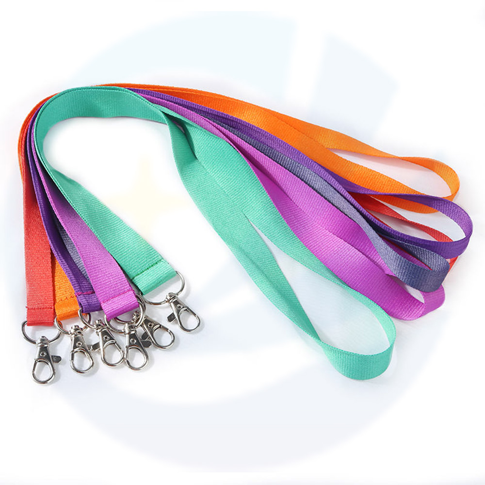 Fabricant promotionnel Colored White Polyester Weld Blank Lanyard Sublimation Lonyard Blank