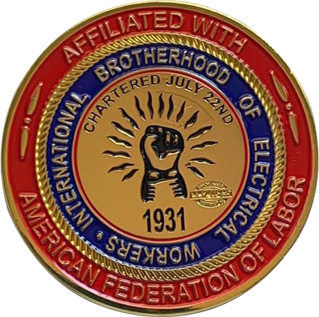 Pièces de commande militaire personnalisées personnalisées Custom IBEW Challenge Coins