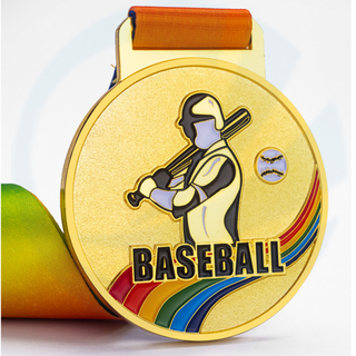 Médaille de baseball sur le logo métallique personnalisé