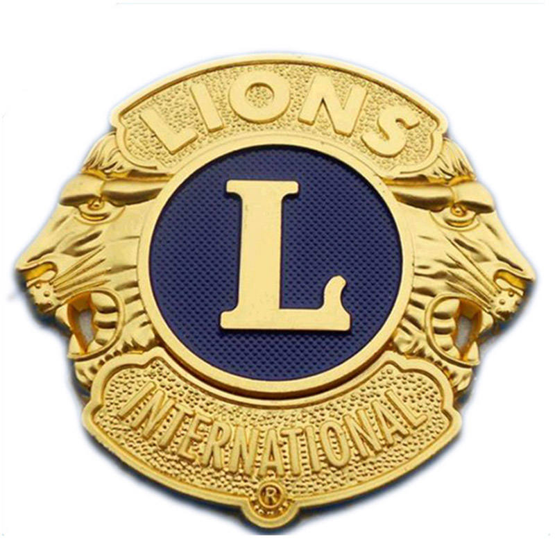 Personnages en gros de haute qualité en métal Épingles en émail badge Custom Lions Clubs International Pins