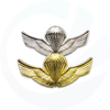 Badge de police militaire noire d'aigle en métal