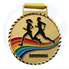 Médaille de course de soccer en métal en or personnalisé 5k avec des sports de ruban Médaille de sport personnalisée Médaille de marathon personnalisé Médailles