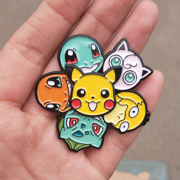 Designs personnalisés Anime Pokémon Badge Animal Game Pokemon Pikachu Ematel Pin Go pour les enfants