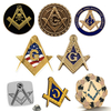 Conception gratuite de haute qualité personnalisée Freemason irrégulièrement des épingles de revers en émail doux de forme maçonnique à vendre