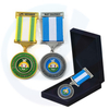 Aucune commande minimum Médaille de badge en vide sur mesure Médaille d'or plaqué d'or plaqué MÉTAL CONMEMORATIVA Médaille d'honneur avec Velvet Box