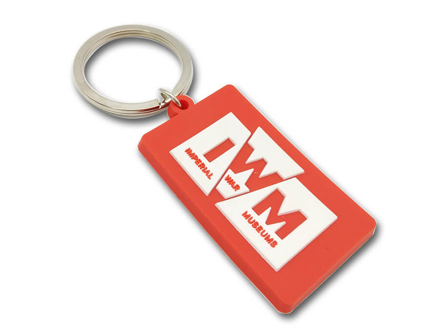 Moulage d'injection de gros Keychain Promotional Logo Custom Logo Soft PVC Brand Silicone Keyring Rubber