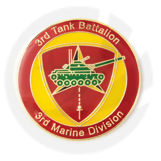 Corps des Marines 3rd Tank Battalion Pin d'émail