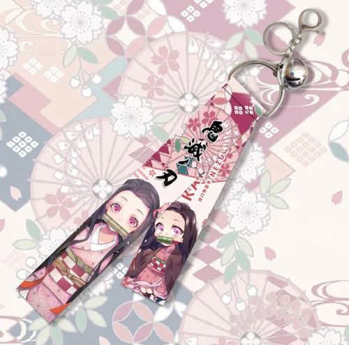 Fashion Hot Selling Anime Cartoon Polyester Phone Keyring Anime Demon Sublimation Slayer Lanyard Anime Lanyard