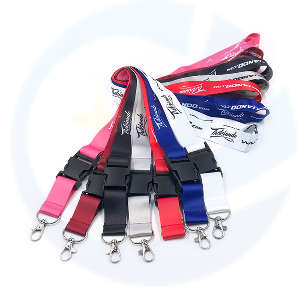 Custom logo colorant sublimation Polyester Keychain Lonyard Wholesale Noug Lonyard STRAP