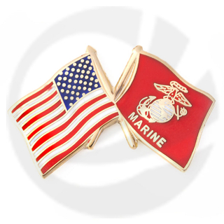 Pin de drapeau USA et USMC