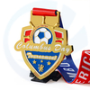 Médalhe de football Medalla Medalha Medaille avec des médailles de sport de longe de ruban Médailles de football personnalisées