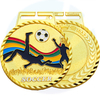 Médalhe de football Medalla Medalha Medaille avec des médailles de sport de longe de ruban Médailles de football personnalisées