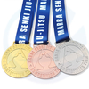 Logo personnalisé Lanyard Femmes Glitter Gold Silver Bronze Winning Award Gymnastics Metal Dance Médaille