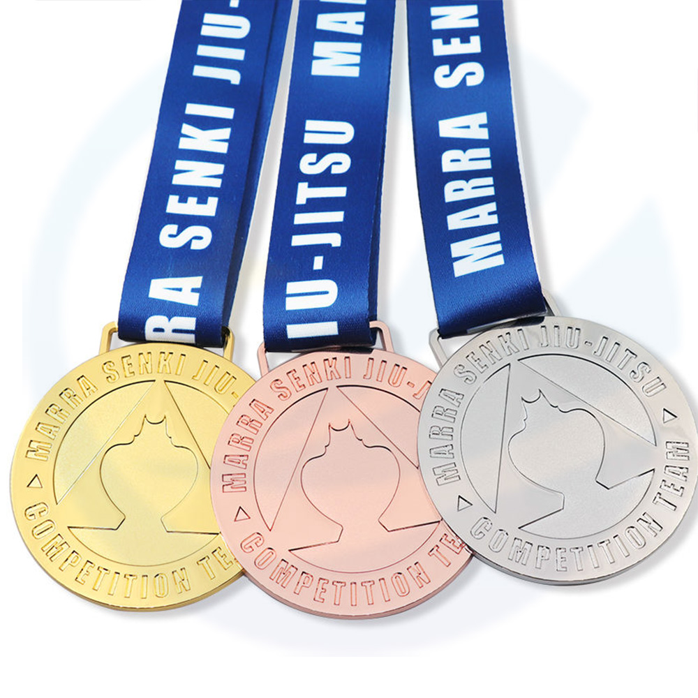 Logo personnalisé Lanyard Femmes Glitter Gold Silver Bronze Winning Award Gymnastics Metal Dance Médaille