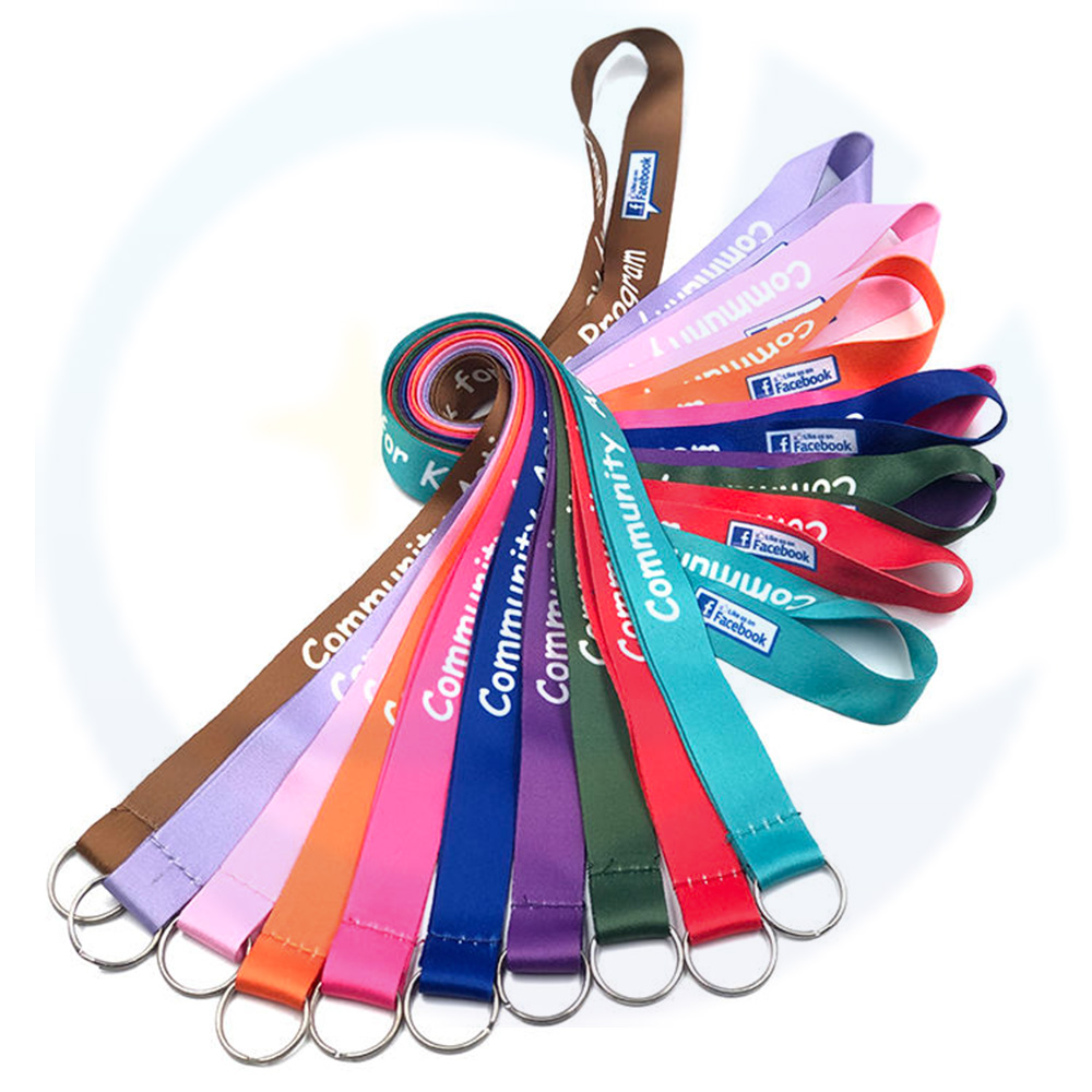 Logo à impression personnalisée Logo Logoard Sublimation Polyester Neck ID Lanyards avec Logo Custom