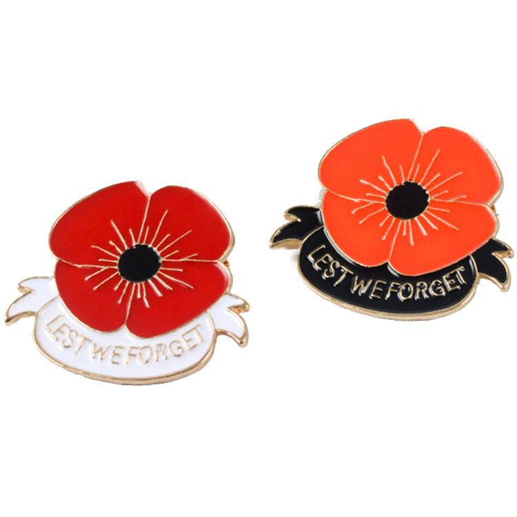 Badge d'épingle UK Poppy Soumel Poppy personnalisée