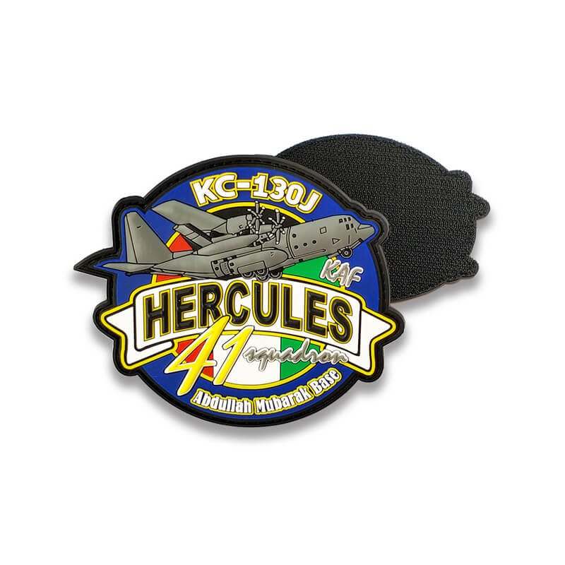 Badge insigne étiquette en gros de l'étiquette en caoutchouc 3D Silicone Soft Pvc Firefighter Logo Patch personnalisé pour le chapeau de vêtements