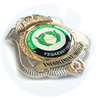 Nigeria Police Badge Gambia Officier Médaille en métal Autocollant avec badge en métal en verre