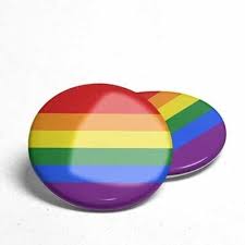 Bouton de badge de badge de bouton de pointe de broche LGBT Tin Pride Rainbow Gay Pride sur mesure