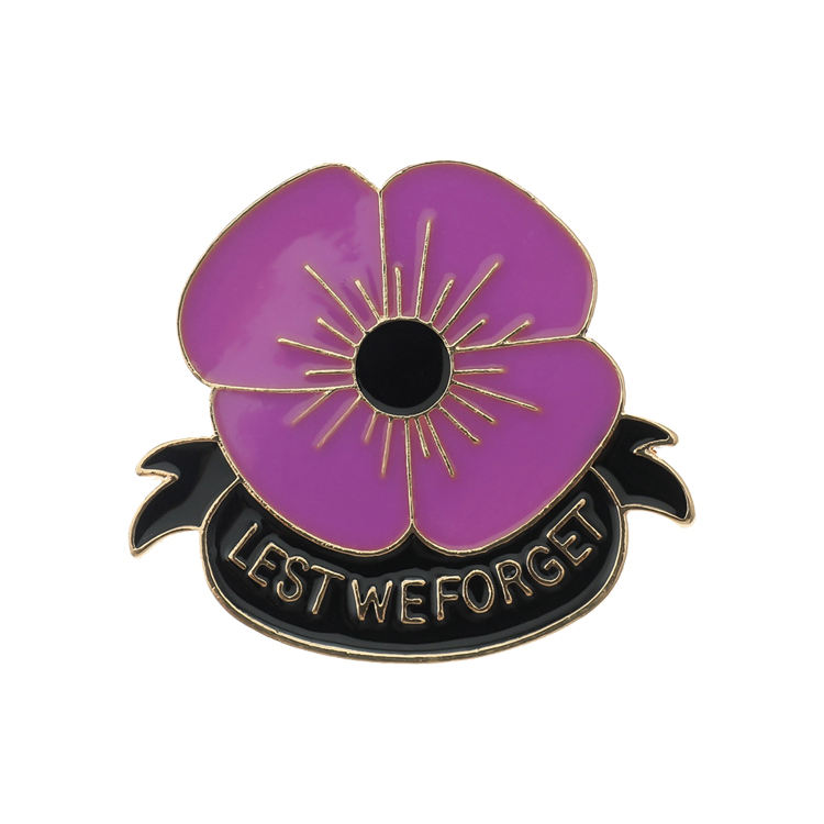 Badge d'épingle UK Poppy Soumel Poppy personnalisée