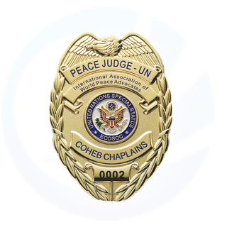 Badge de travail de la police du juge de la paix